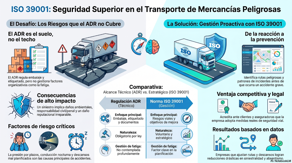 ISO 39001 en empresas de mercancías peligrosas